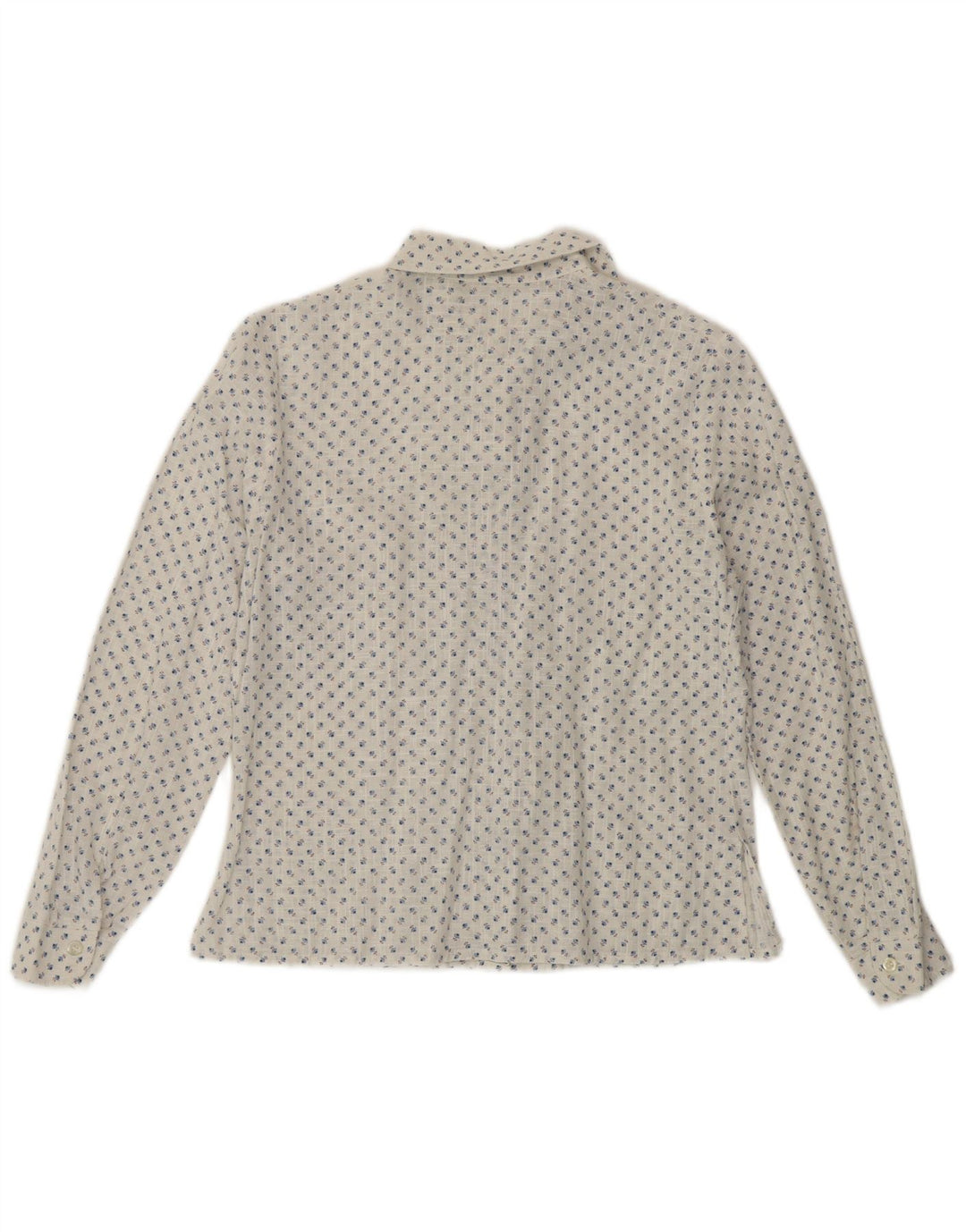 Vintage Womens Shirt UK 14 Medium White Floral