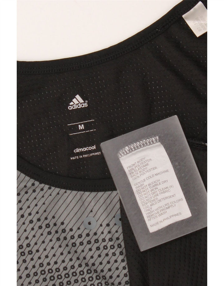 Adidas Mens Climacool Vest Top Medium Black Striped Polyester