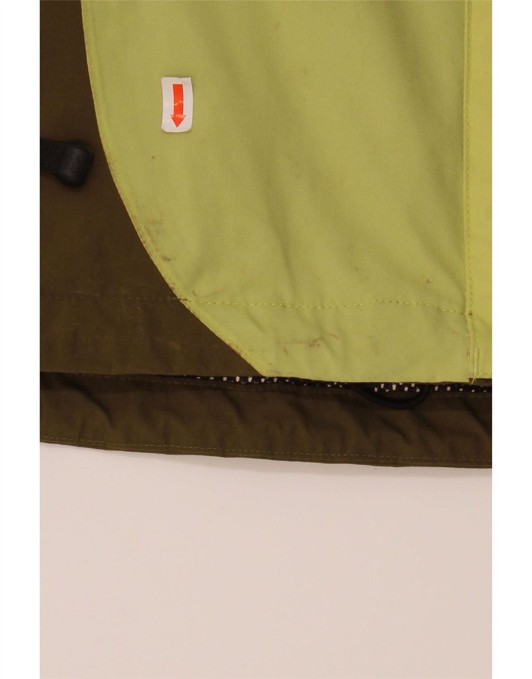 JACK WOLFSKIN Womens Rain Jacket UK 12 Medium Green Colourblock Polyamide Vintage Jack Wolfskin and Second-Hand Jack Wolfskin from Messina Hembry 