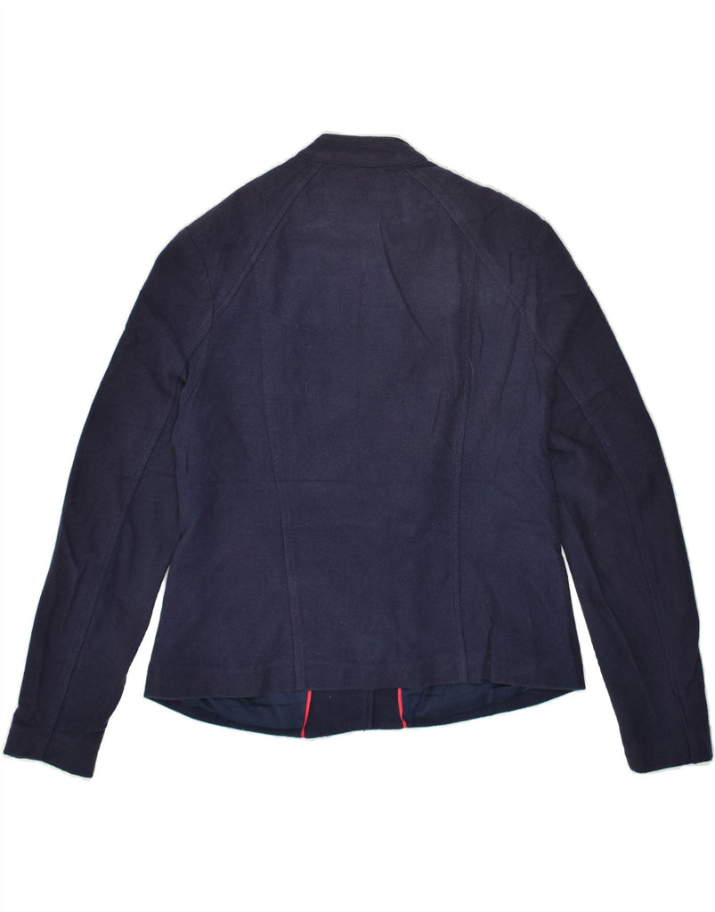 BODEN Womens Bomber Jacket UK 14 Medium Navy Blue Cotton | Vintage Boden | Thrift | Second-Hand Boden | Used Clothing | Messina Hembry 