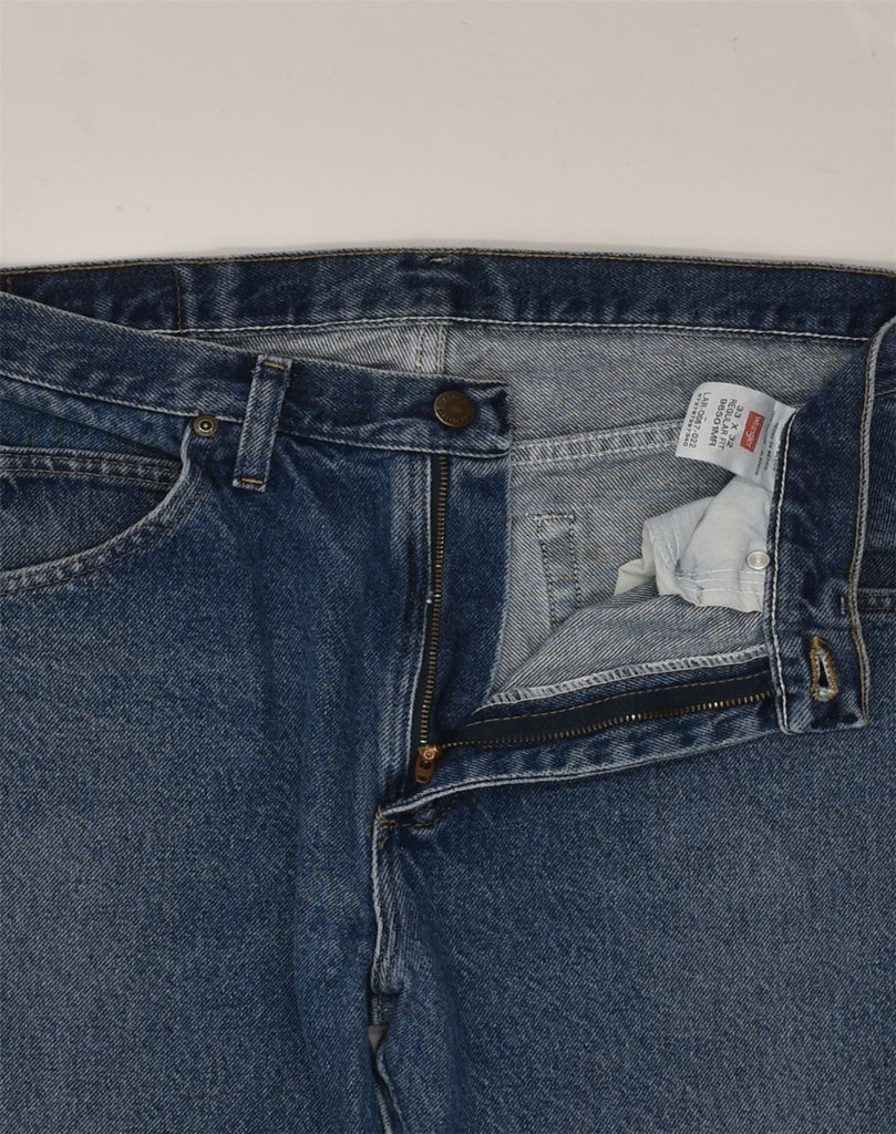 WRANGLER Mens Regular Fit Straight Jeans W33 L32 Blue Cotton | Vintage Wrangler | Thrift | Second-Hand Wrangler | Used Clothing | Messina Hembry 