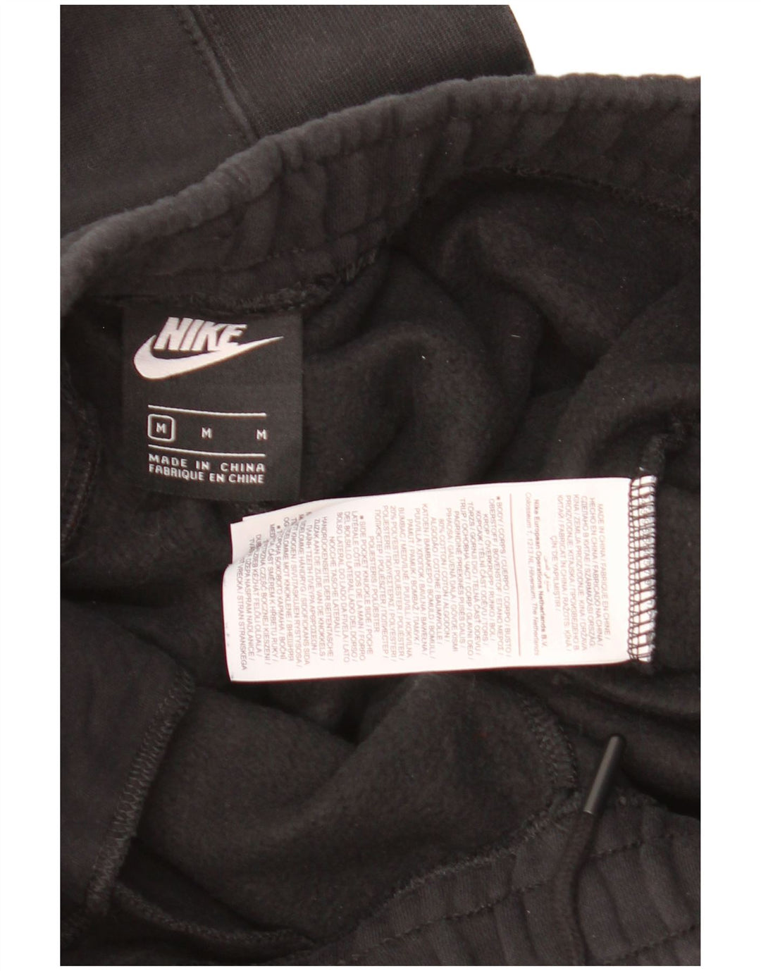 Nike Mens Graphic Tracksuit Trousers Joggers Medium Black Cotton