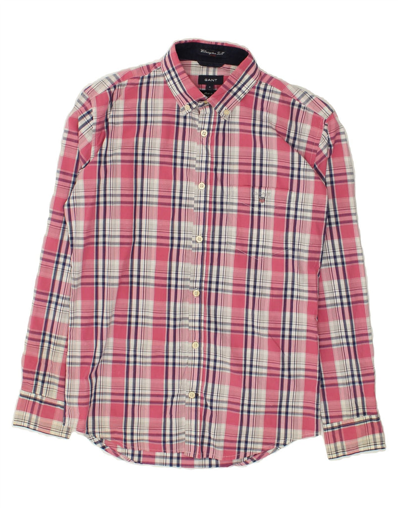 GANT Mens Shirt Small Pink Check Cotton | Vintage Gant | Thrift | Second-Hand Gant | Used Clothing | Messina Hembry 