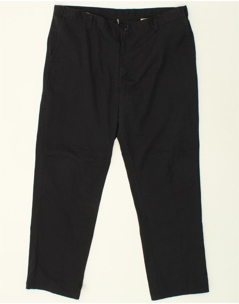 DICKIES Mens Straight Chino Trousers W42 L31  Black Polyester | Vintage Dickies | Thrift | Second-Hand Dickies | Used Clothing | Messina Hembry 