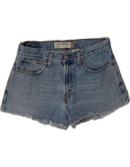 LEVI'S Womens 527 Denim Shorts W32 Large Blue Cotton