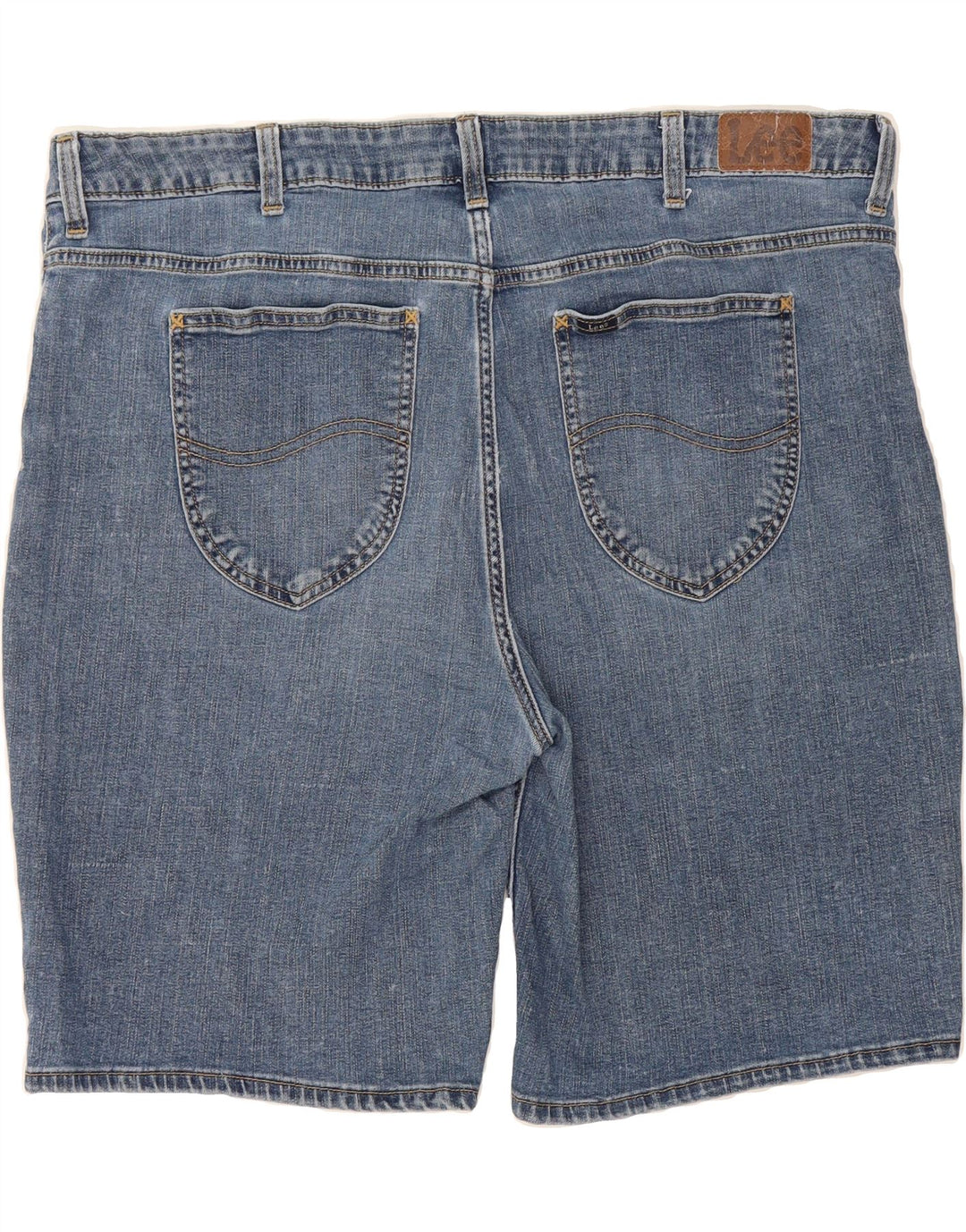 LEE Womens Bermuda Mid Rise Regular Fit Denim Shorts W42 3XL Blue Vintage Lee and Second-Hand Lee from Messina Hembry 