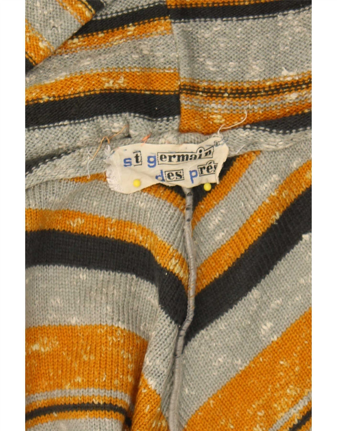 Vintage Womens Hooded Cardigan Sweater One Size Multicoloured Striped