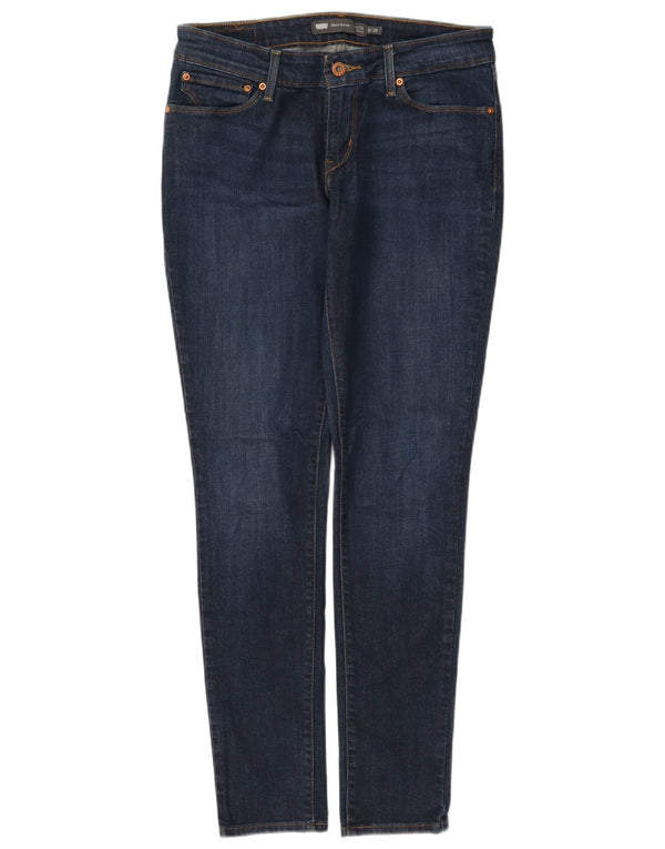 Levi's Womens Demi Curve Mid Rise Skinny Jeans W28 L32 Navy Blue Cotton