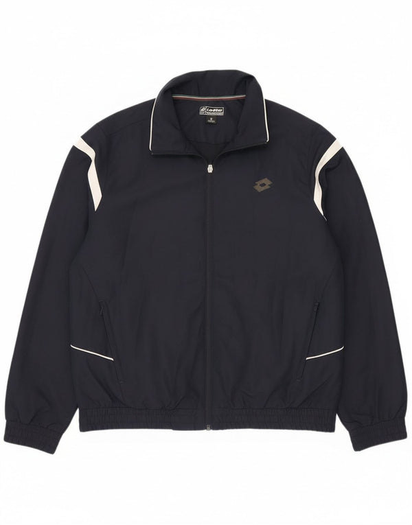 Lotto Mens Tracksuit Top Jacket XL Navy Blue Colourblock Polyester