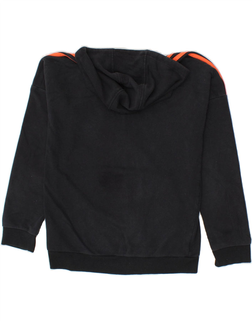 ADIDAS Boys Zip Hoodie Sweater 11-12 Years Black Cotton Vintage Adidas and Second-Hand Adidas from Messina Hembry 