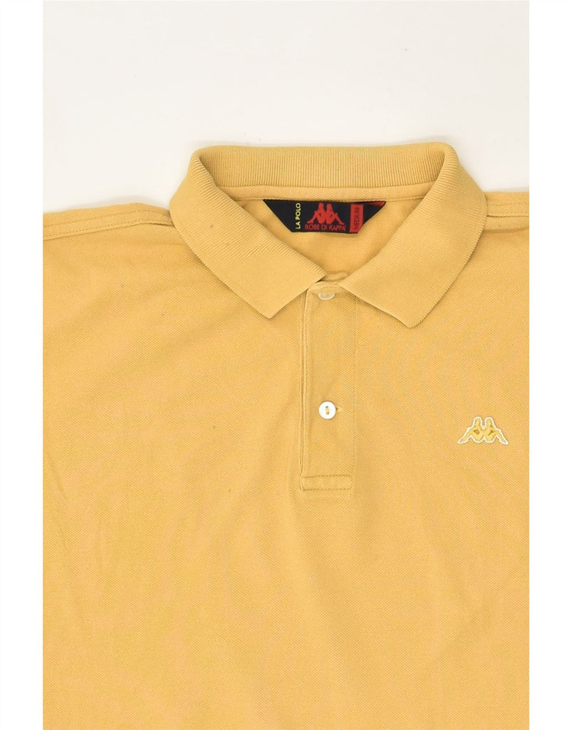 KAPPA Mens Polo Shirt Medium Yellow Cotton | Vintage Kappa | Thrift | Second-Hand Kappa | Used Clothing | Messina Hembry 