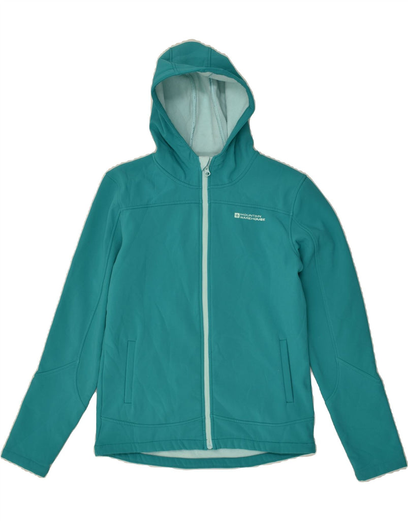 MOUNTAIN WAREHOUSE Boys Zip Hoodie Sweater 12-13 Years Turquoise Polyester | Vintage Mountain Warehouse | Thrift | Second-Hand Mountain Warehouse | Used Clothing | Messina Hembry 