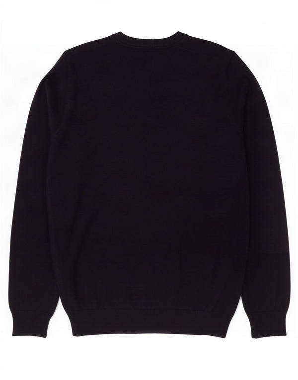 Marks & Spencer Mens Crew Neck Jumper Sweater Medium Navy Blue Cotton