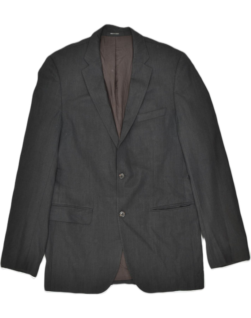 HUGO BOSS Mens 2 Button Blazer Jacket UK 38 Medium Black Wool | Vintage Hugo Boss | Thrift | Second-Hand Hugo Boss | Used Clothing | Messina Hembry 