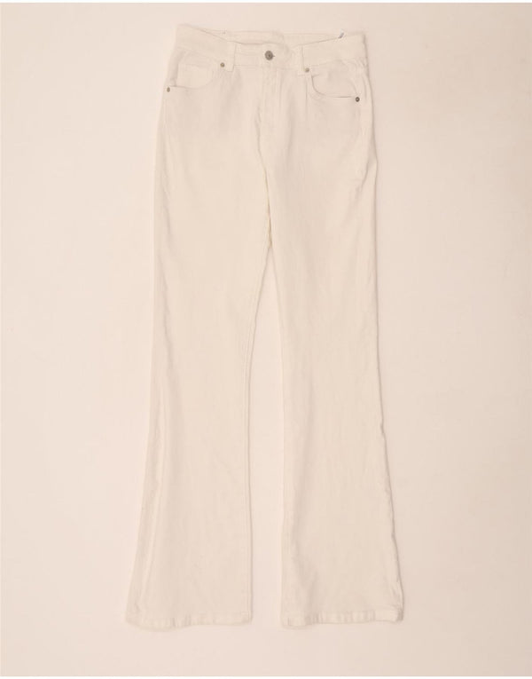 Massimo Dutti Womens Bootcut Jeans EU 40 Medium W30 L34 White Cotton