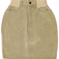 VINTAGE Womens Denim Skirt W32 Large Beige Vintage Vintage and Second-Hand Vintage from Messina Hembry 