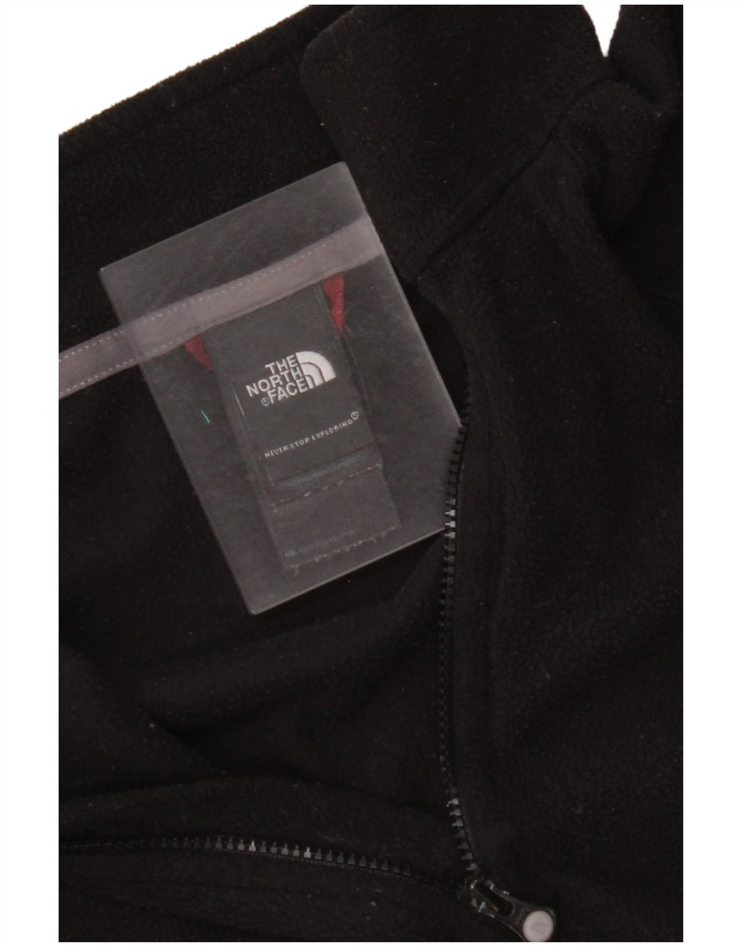 THE NORTH FACE Womens Zip Neck Fleece Jumper UK 14 Medium Black Polyester