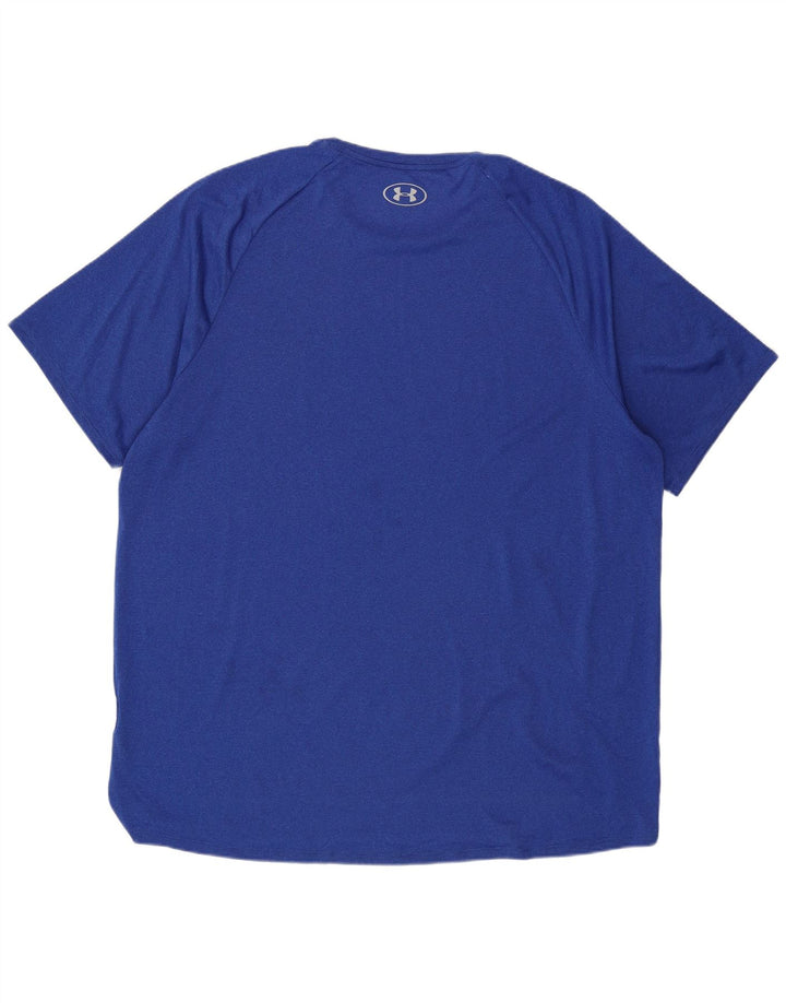 Under Armour Mens T-Shirt Top 2XL Blue Polyester