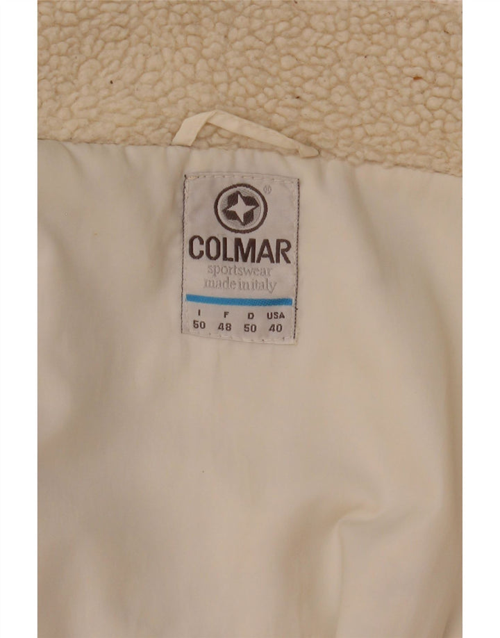 Colmar Mens Hooded Oversized Ski Jacket IT 50 Medium Off White Colourblock
