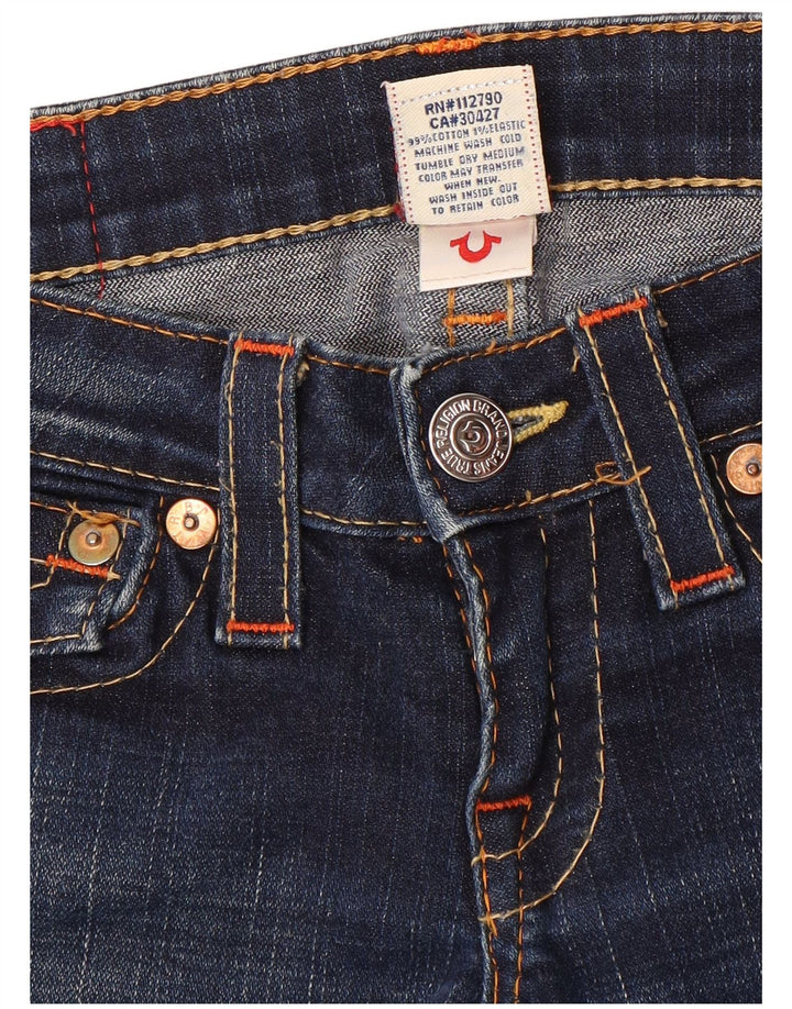 True Religion Womens Slim Bootcut Jeans W24 L33 Blue Cotton