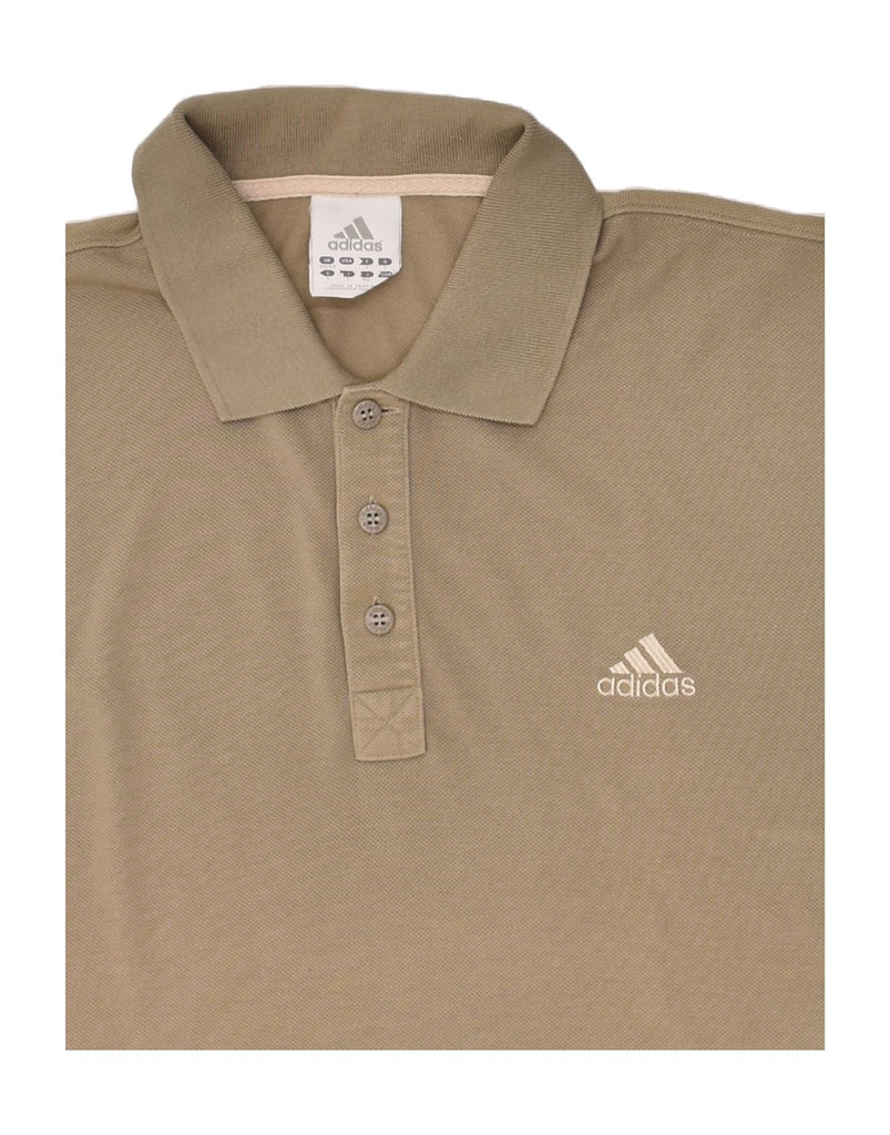 ADIDAS Mens Polo Shirt UK 42/44 Large Grey Cotton | Vintage Adidas | Thrift | Second-Hand Adidas | Used Clothing | Messina Hembry 