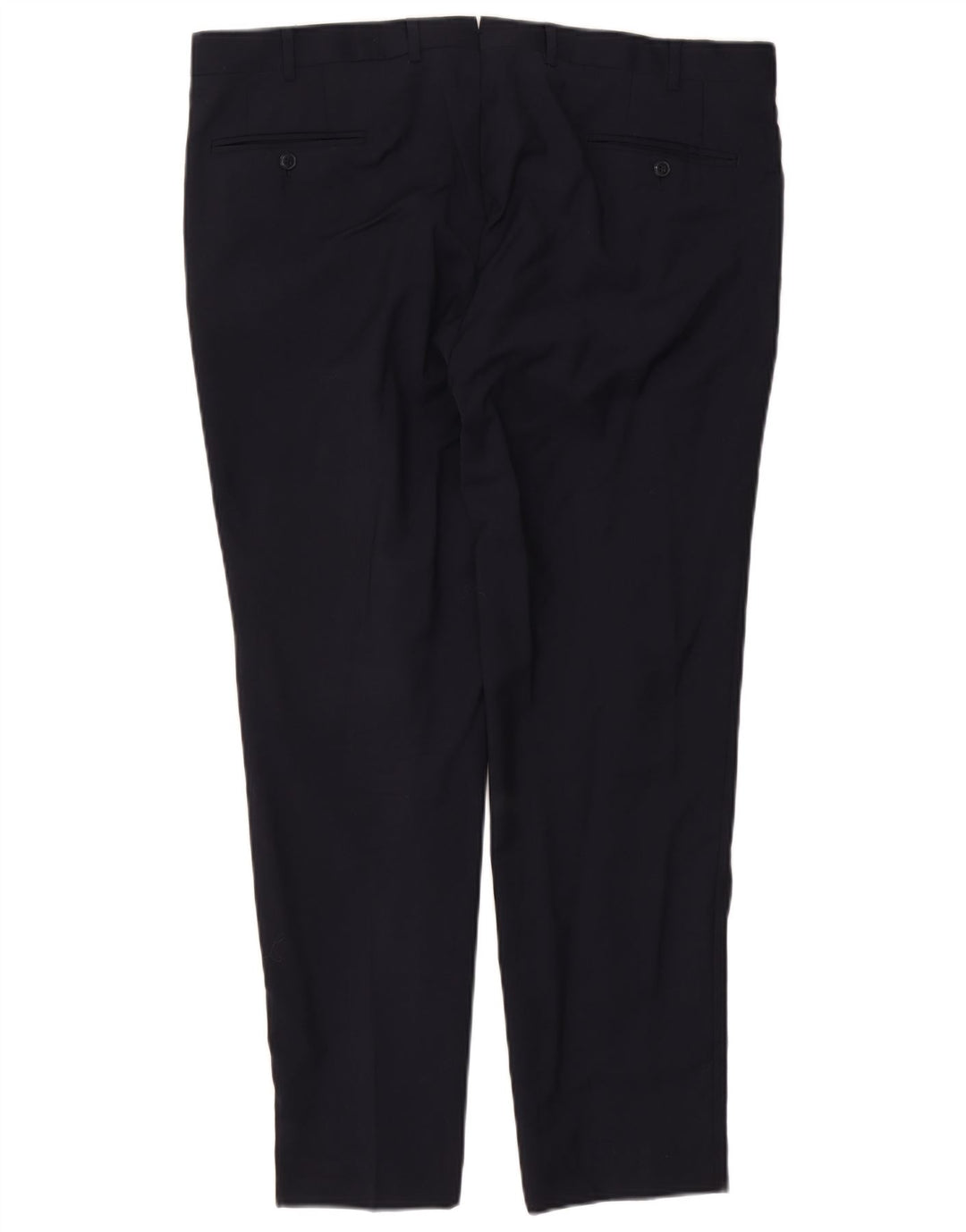 Vintage Mens Slim Suit Trousers W40 L30 Navy Blue