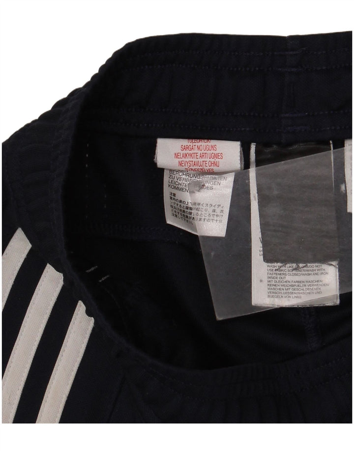 Adidas Boys Tracksuit Trousers 9-10 Years Navy Blue Polyester