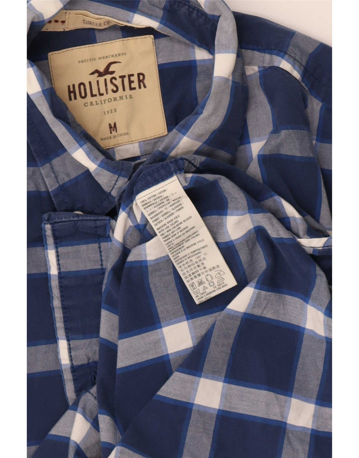Hollister Mens Shirt Medium Blue Check Cotton