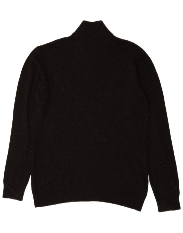 John Lewis Mens Zip Neck Jumper Sweater Medium Grey Flecked
