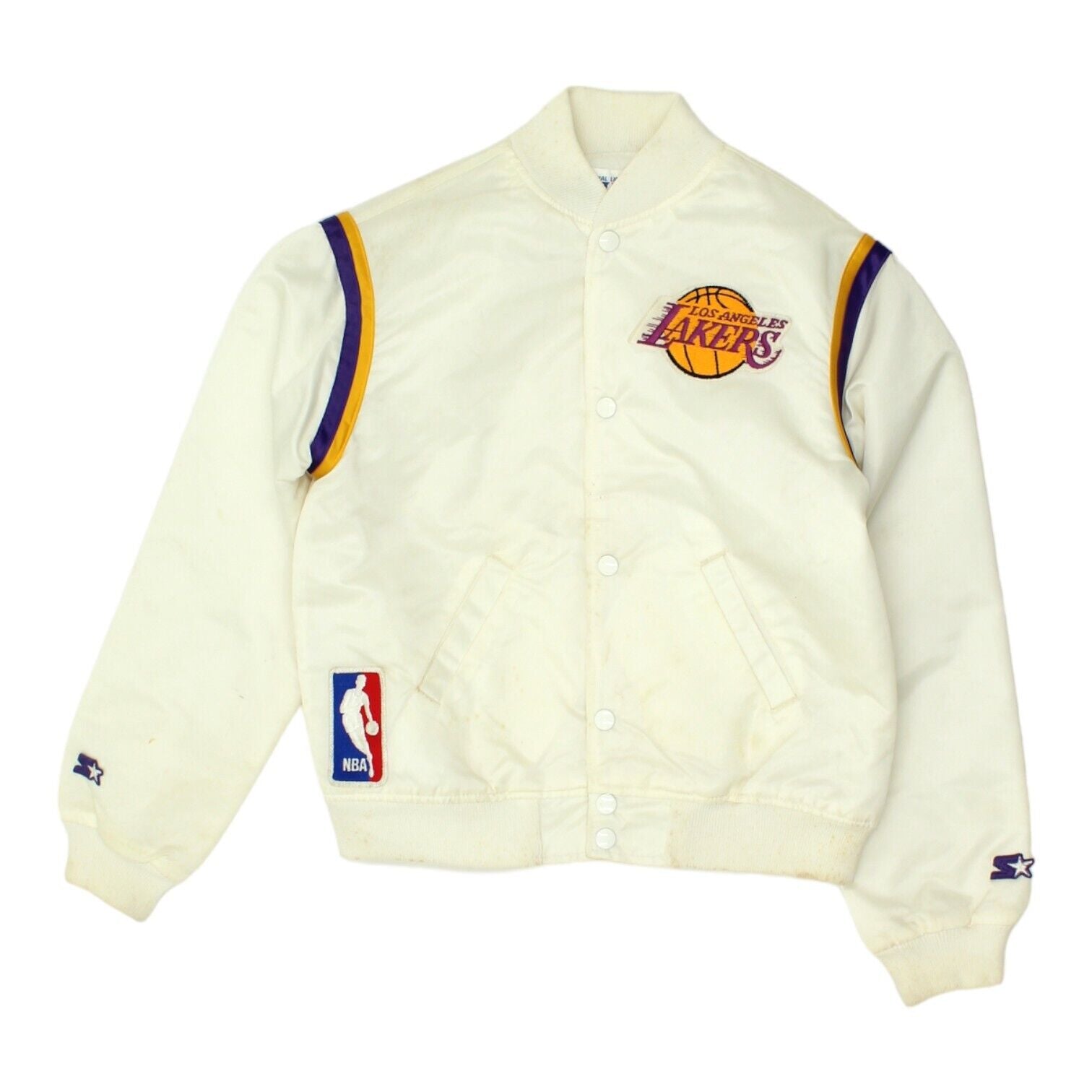 LA Lakers Starter Boys White Varsity Jacket | Vintage NBA  