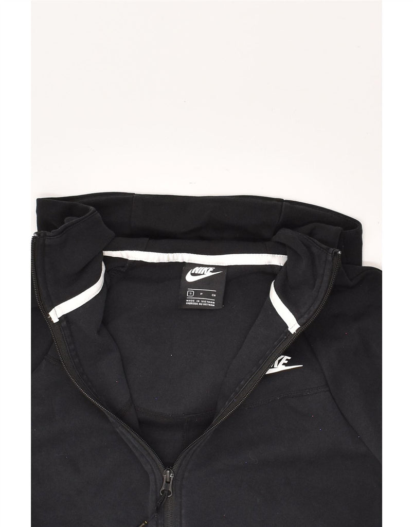 NIKE Womens Zip Hoodie Sweater UK 10 Small Black | Vintage Nike | Thrift | Second-Hand Nike | Used Clothing | Messina Hembry 