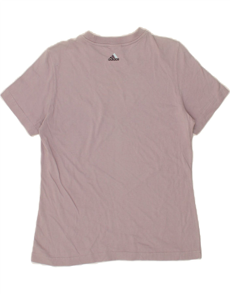 ADIDAS Womens Graphic T-Shirt Top UK 12 Medium Purple Cotton Vintage Adidas and Second-Hand Adidas from Messina Hembry 