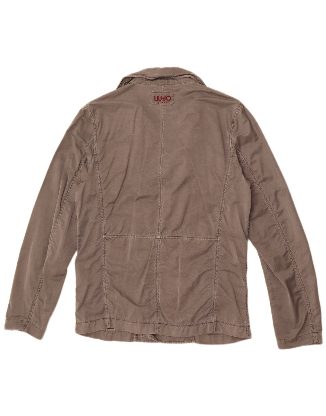 Liu Jo Mens Pea Coat UK 40 Large Grey Cotton