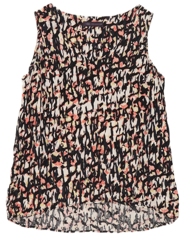 Marks & Spencer Womens Abstract Pattern Blouse Top UK 10 Small Multicoloure