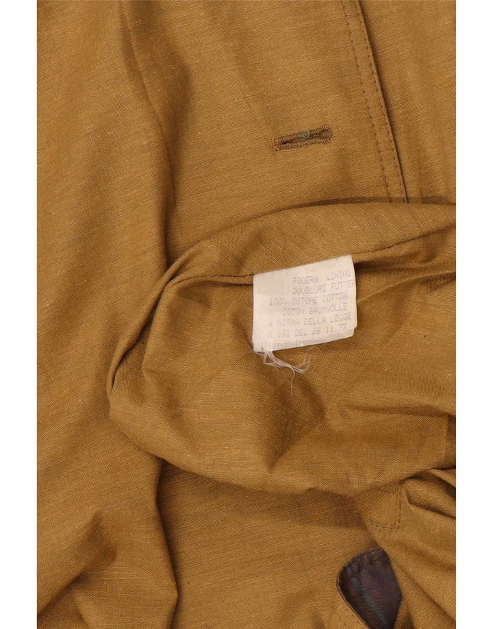 Vintage Womens Overcoat UK 14 Large Yellow Colourblock