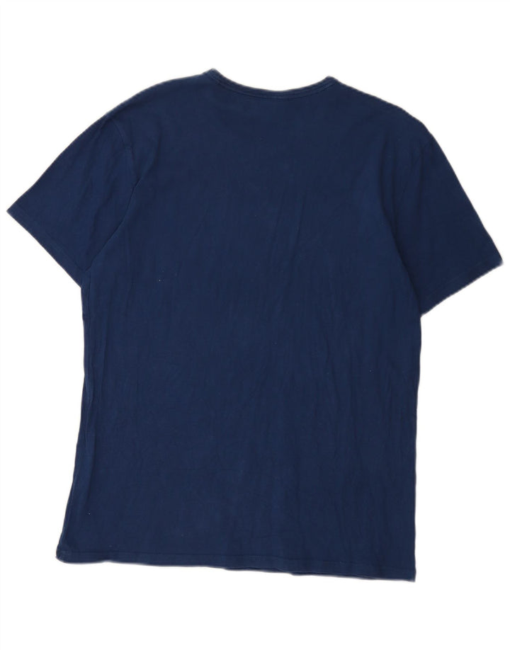 Calvin Klein Mens Graphic T-Shirt Top Medium Navy Blue Cotton