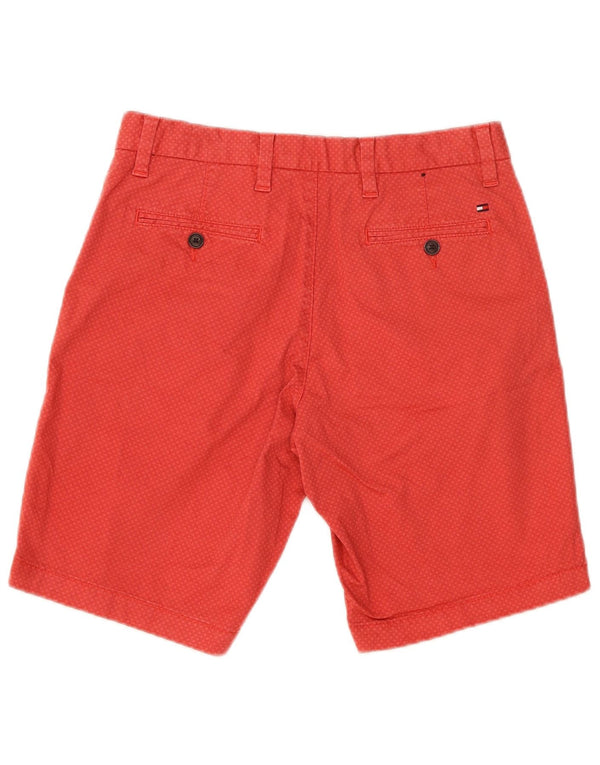 Tommy Hilfiger Mens Brooklyn Chino Shorts W30 Medium Red Geometric