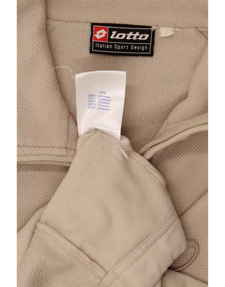 Lotto Mens Tracksuit Top Jacket UK 42/44 XL Beige Polyester