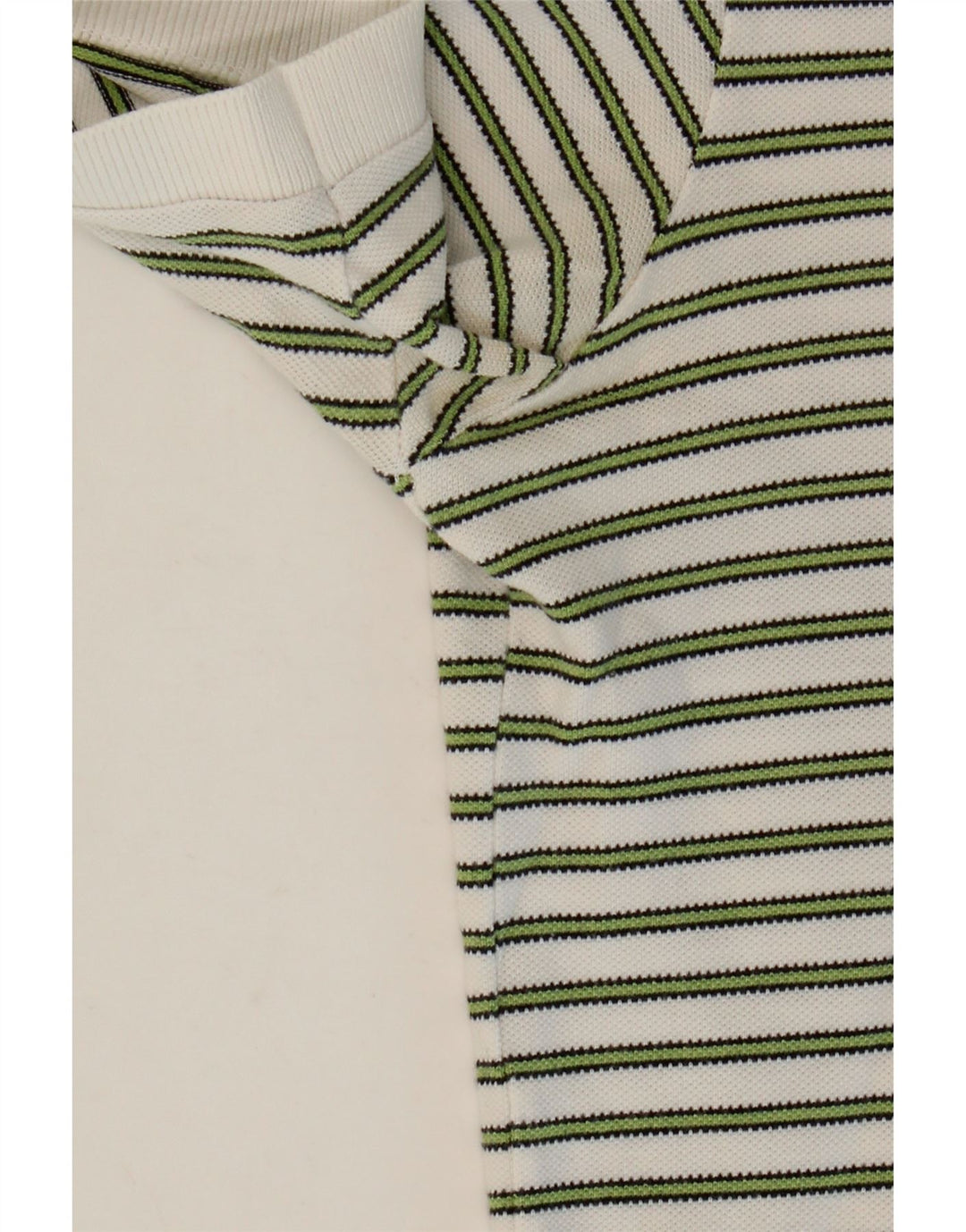 FRED PERRY Mens Polo Shirt Small White Striped Cotton