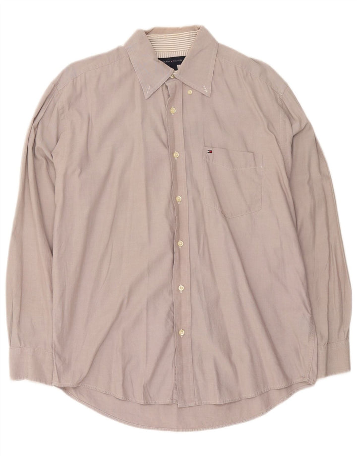 Tommy Hilfiger Mens Shirt Medium Grey Cotton