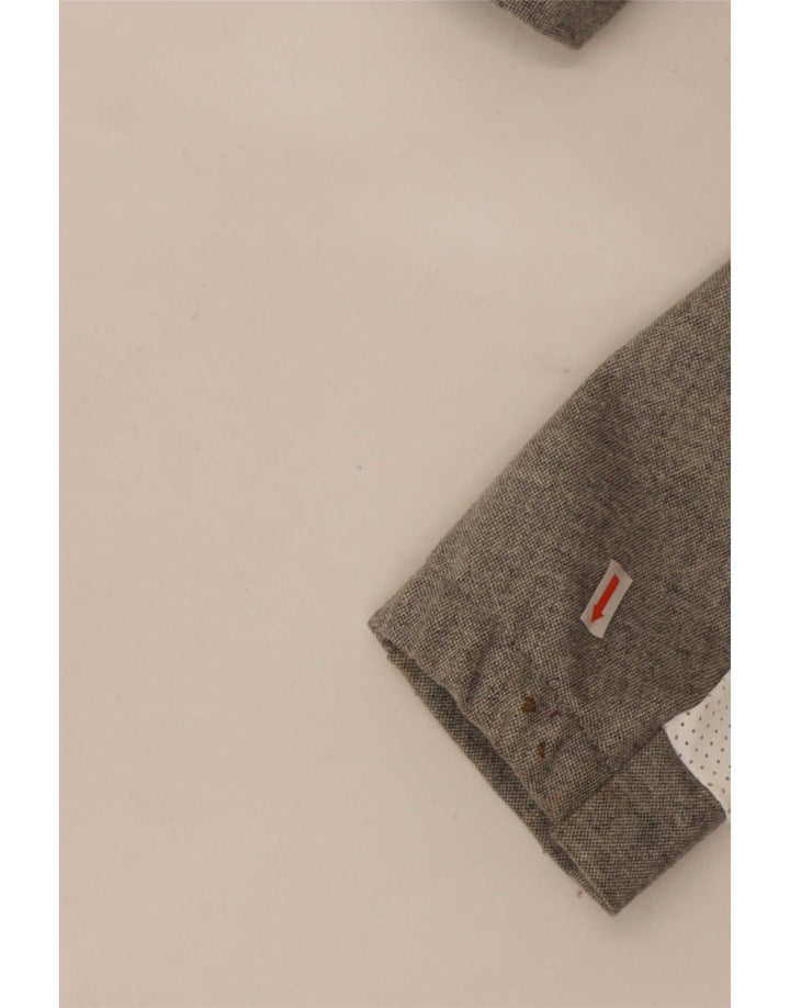Adidas Womens Bomber Jacket UK 12/14 Medium Grey Colourblock Wool