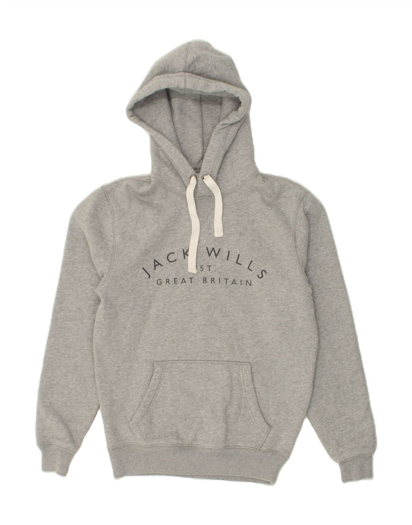 JACK WILLS Mens Graphic Hoodie Jumper XS Grey Cotton | Vintage Jack Wills | Thrift | Second-Hand Jack Wills | Used Clothing | Messina Hembry 