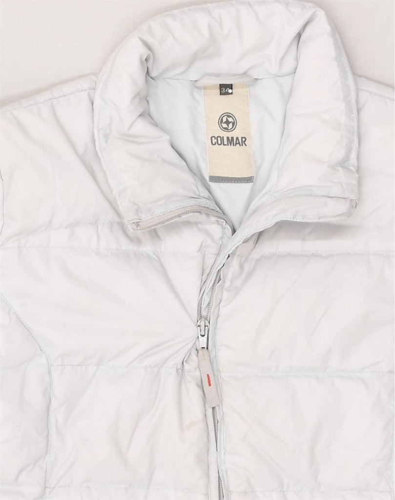 COLMAR Womens Padded Jacket IT 34 2XS White Polyester | Vintage Colmar | Thrift | Second-Hand Colmar | Used Clothing | Messina Hembry 