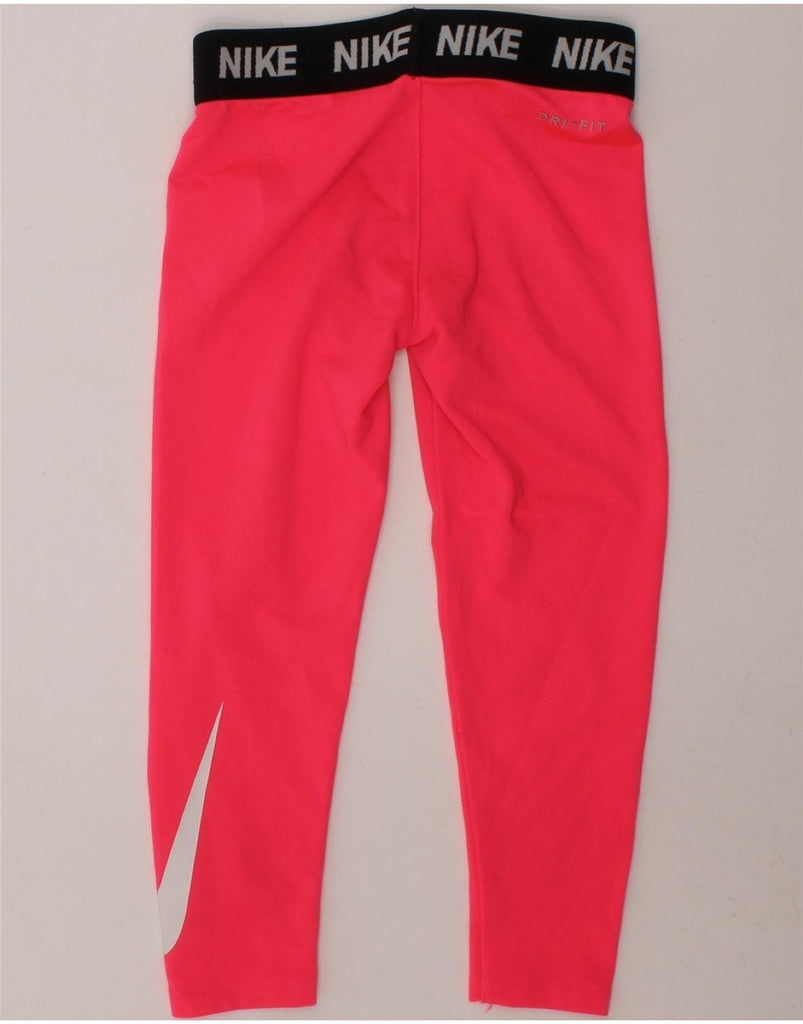 NIKE Girls Graphic Leggings 4-5 Years Small  Pink Polyester Vintage Nike and Second-Hand Nike from Messina Hembry 