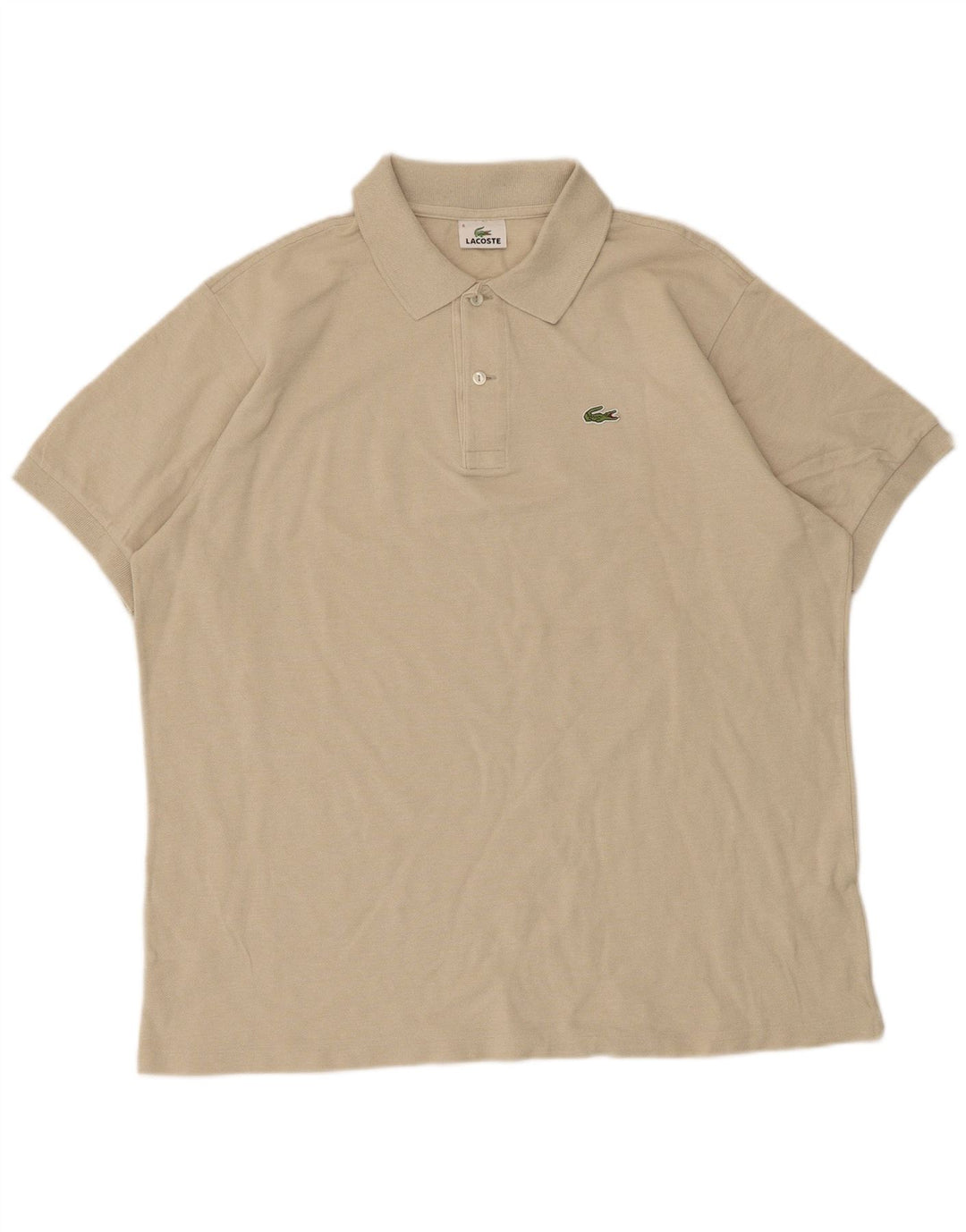 Lacoste Mens Polo Shirt Size 6 XL Beige