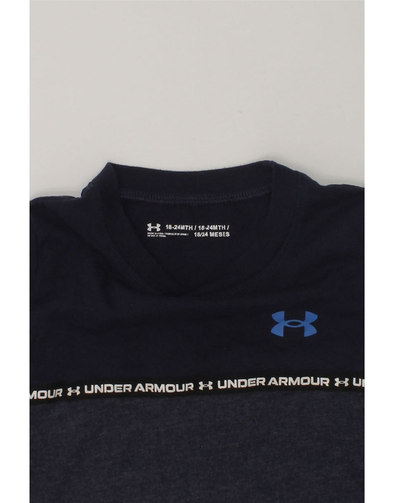 UNDER ARMOUR Baby Boys Graphic T-Shirt Top 18-24 Months Navy Blue | Vintage Under Armour | Thrift | Second-Hand Under Armour | Used Clothing | Messina Hembry 