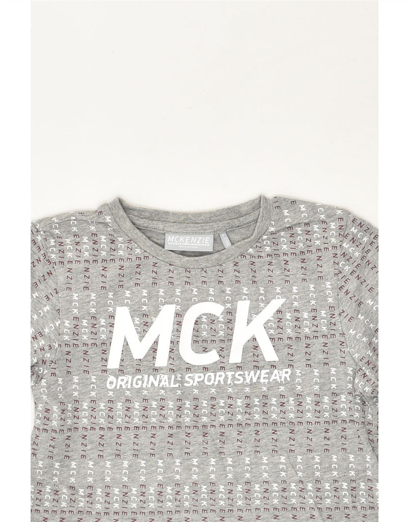 MCKENZIE Girls Graphic T-Shirt Top 6-7 Years Grey Cotton | Vintage Mckenzie | Thrift | Second-Hand Mckenzie | Used Clothing | Messina Hembry 