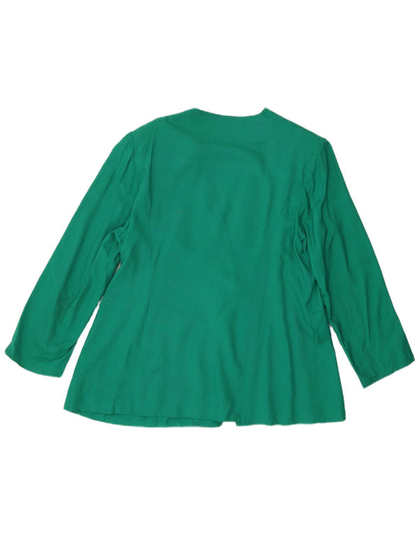 Vintage Womens 1 Button Blazer Jacket UK 16 Large Green
