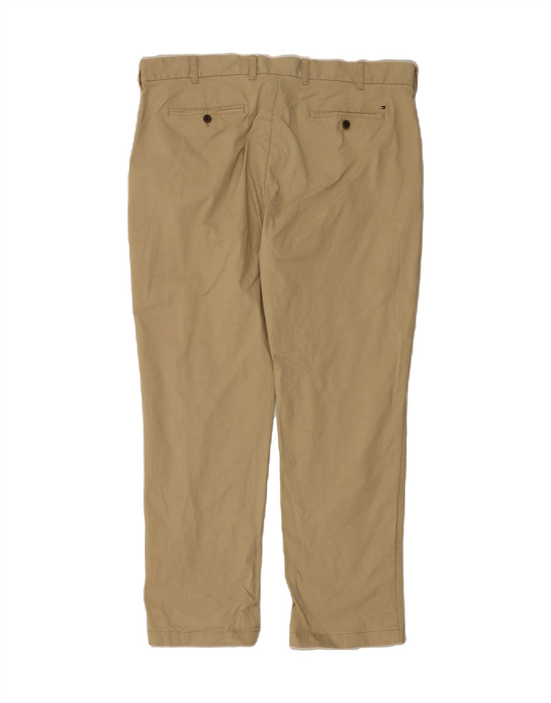 TOMMY HILFIGER Mens Custom Fit Straight Chino Trousers W40 L32 Beige Vintage Tommy Hilfiger and Second-Hand Tommy Hilfiger from Messina Hembry 
