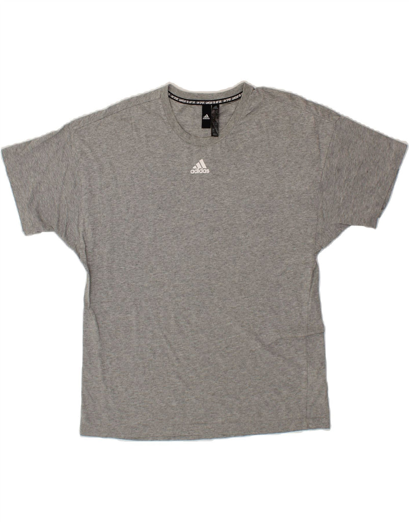 ADIDAS Mens T-Shirt Top Medium Grey Cotton Vintage Adidas and Second-Hand Adidas from Messina Hembry 